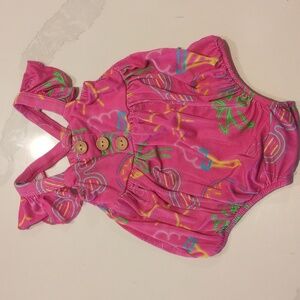 Snuggle Bums | Pink Romper | Bamboo | Size 0-3 Months | EUC